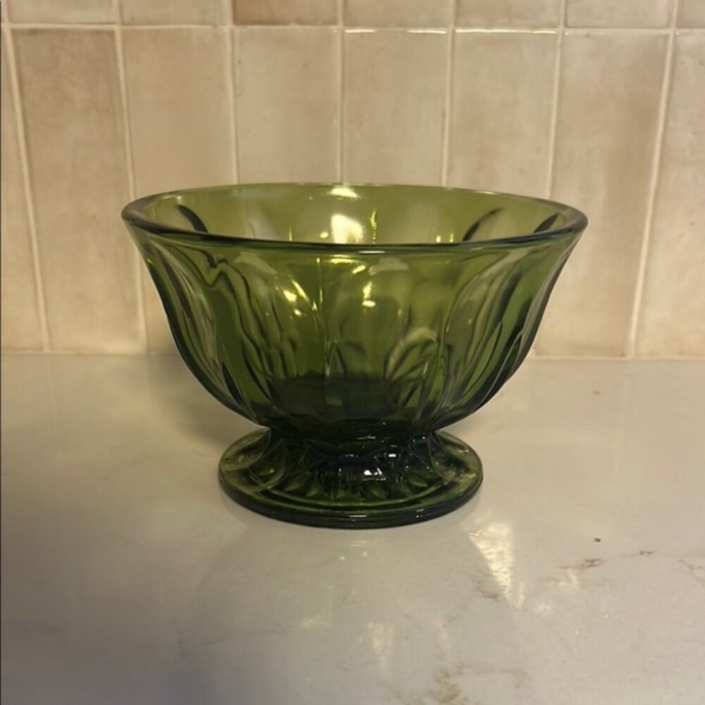 Artisan Green Glass Bowl